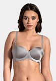 Seamless Push-Up σουτιέν New Bra σε γκρι χρώμα με ενίσχυση και λεπτές τιράντες

