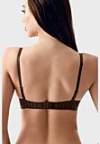 Double Push-Up B Cup New Bra καφέ – Σουτιέν με διπλή ενίσχυση και ριγέ σχέδιο

