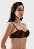 Σουτιέν strapless χωρίς ενίσχυση New Bra σε καφέ χρώμα B Cup