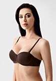 Σουτιέν strapless χωρίς ενίσχυση New Bra σε καφέ χρώμα B Cup