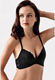 Γυναικείο σουτιέν Push-Up New Bra – μαύρο, πλευρική όψη

