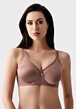 Γυναικείο minimizer σουτιέν dusty pink με μπανέλα και τούλι
