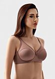 Γυναικείο minimizer σουτιέν dusty pink με μπανέλα και τούλι
