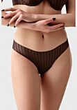 Γυναικείο εσώρουχο New Bra seamless σε καφέ χρώμα με ριγέ υφή

