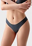 Γυναικείο σλιπ New Bra Seamless σε ανθρακί χρώμα με ρίγες

