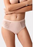 Slip γυναικείο ψηλόμεσο μπεζ με λεπτομέρειες Laser Cut New Bra

