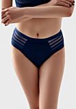 Slip γυναικείο ψηλόμεσο μπλε με λεπτομέρειες Laser Cut New Bra
