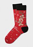 Χριστουγεννιάτικες κάλτσες Soma Socks Gingerbread Joy με σχέδιο μπισκοτένιο ανθρωπάκι σε κόκκινη απόχρωση