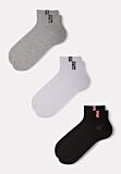 Σετ 3 Fila κάλτσες από bamboo viscose – γκρι, λευκές και μαύρες – με μεσαίο ύψος και κάθετο logo