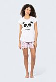 Γυναικεία πιτζάμα panda Nina Club από 100% βαμβάκι

