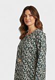 Νυχτικό γυναικείο Collection Floral Elegance 100% βαμβακερό με λουλουδάτο σχέδιο και φιόγκο στη μέση