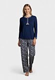 Γυναικεία Πιτζάμα Βαμβακερή Navy Blossom – Collection