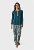 Γυναικεία Βαμβακερή Πιτζάμα Floral Green – Collection