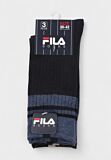 Fila ανδρικές κάλτσες 3 pack μαύρο γκρι μπλε