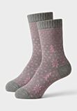 Γυναικεία μάλλινη κάλτσα Pro Socks Pink Frost γκρι-ροζ