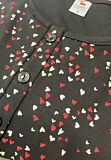 Γυναικεία βαμβακερή πιτζάμα Cherry Underwear Sweetheart Dreams με μαύρο τοπ και μοτίβο καρδούλες