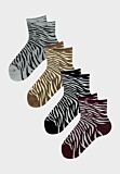 Σετ 4 γυναικείες bamboo κάλτσες zebra σε πολλαπλά χρώματα – Soma Socks