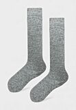 Γυναικεία μάλλινη κάλτσα Pro Socks γκρι μέχρι το γόνατο – flat lay