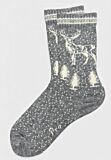 Γυναικείες μάλλινες κάλτσες Pro Socks Cozy Reindeer σε γκρι χρώμα με σχέδιο ελάφι