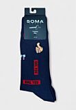 Ανδρική κάλτσα Soma Socks “Okay” σε navy χρώμα
