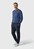 Ανδρική Φούτερ Πιτζάμα Collection Μπλε με Μπλε Παντελόνι - Μπροστινή όψη