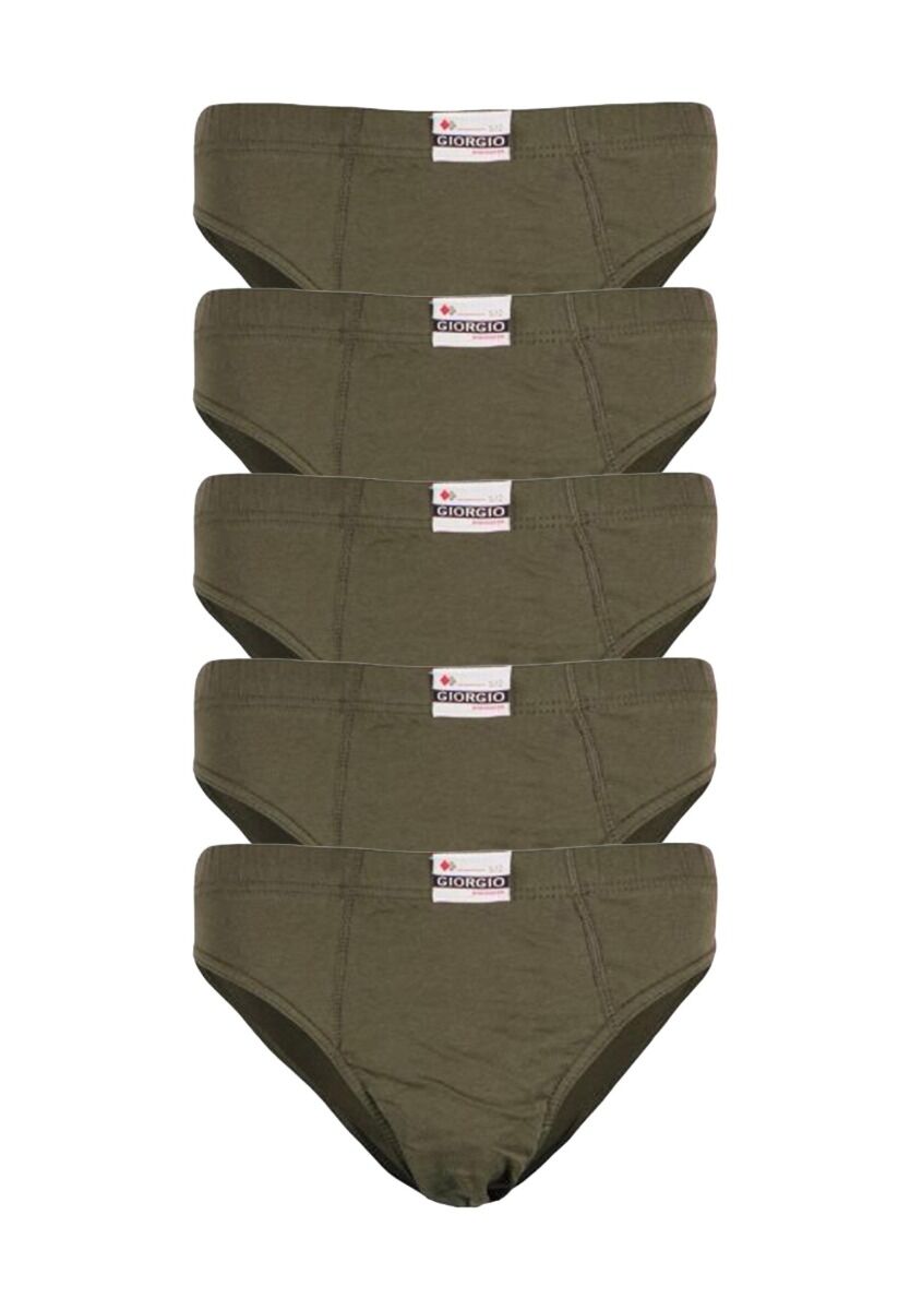Giorgio Σλιπ ανδρικό βαμβακερό Giorgio 5 Τεμ. GIOR39-Χακί