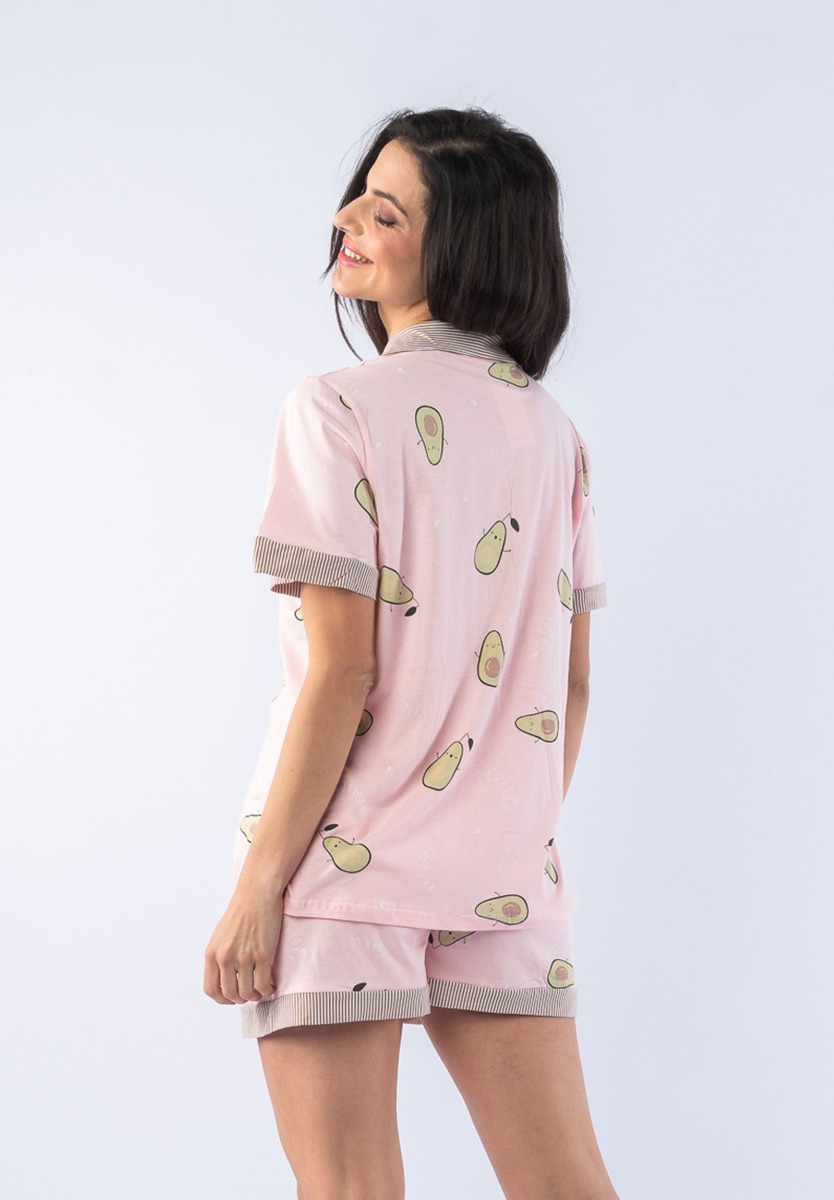 Πιτζάμα γυναικεία κουμπιά στη μπλούζα Avocado Love 12841 φωτογραφία
