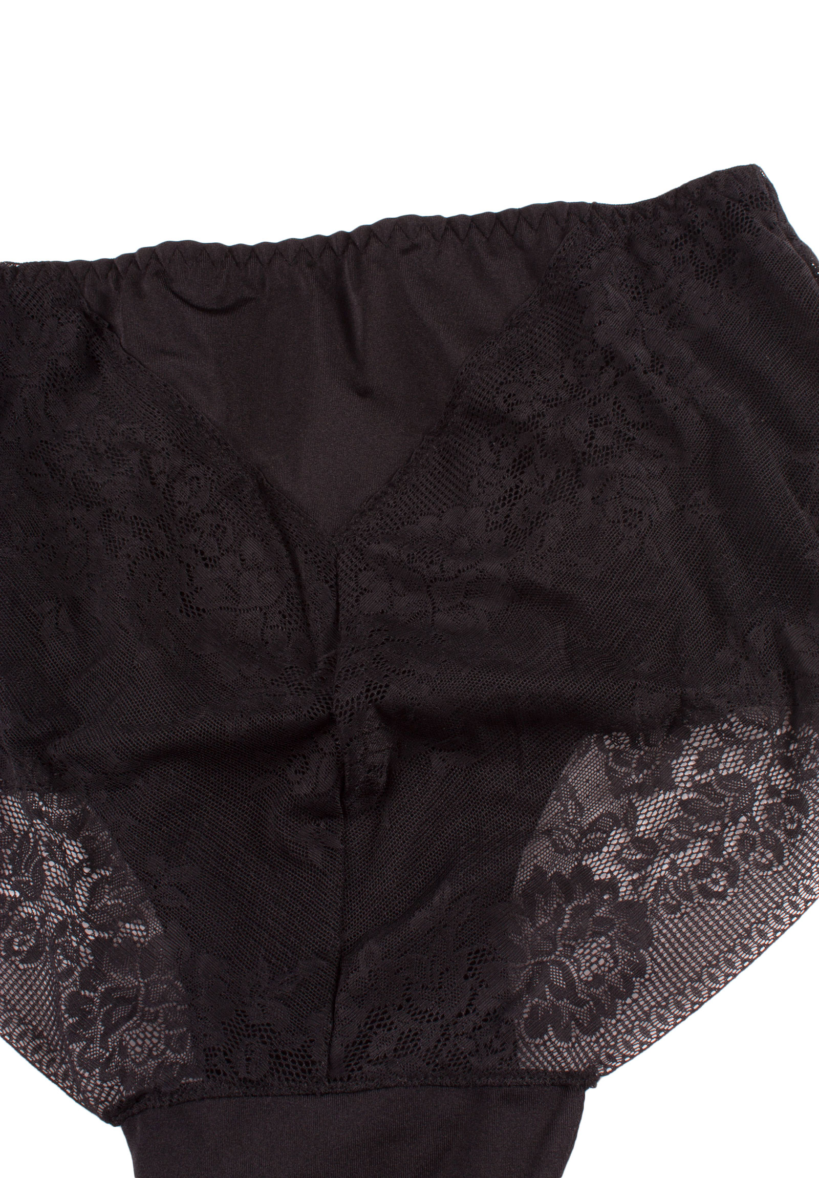 Σλιπ ψηλόμεσο δαντελένιο Plus Size Elizabeth ELIZABETH-Μαύρο φωτογραφία