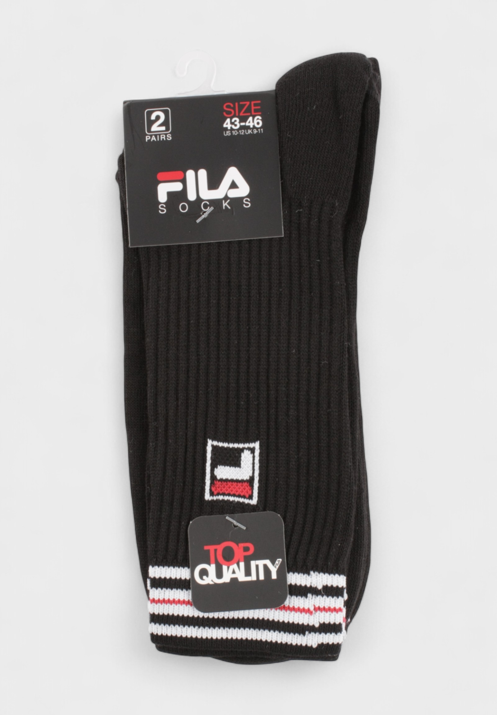 Fila Κάλτσες FILA Unisex Αθλητικές Top Quality Black – Σετ 2 Ζευγάρια F17012-200-Μαύρο