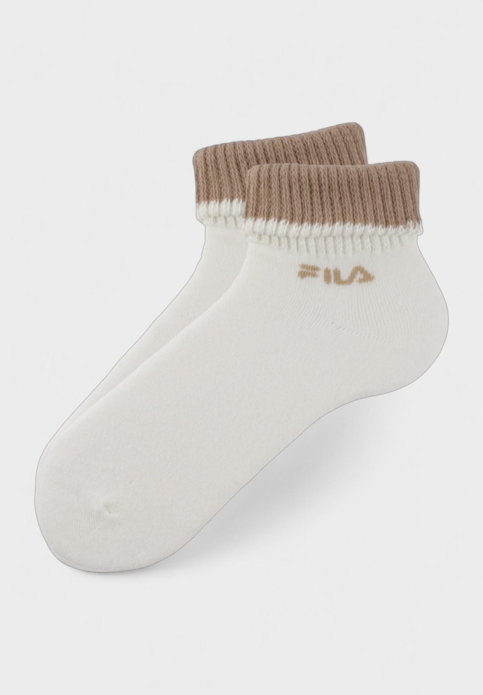Γυναικείες Αθλητικές Κάλτσες Fila Σετ 2 Ζευγάρια Μπεζ & Λευκό F4428-340-Πολύχρωμο φωτογραφία