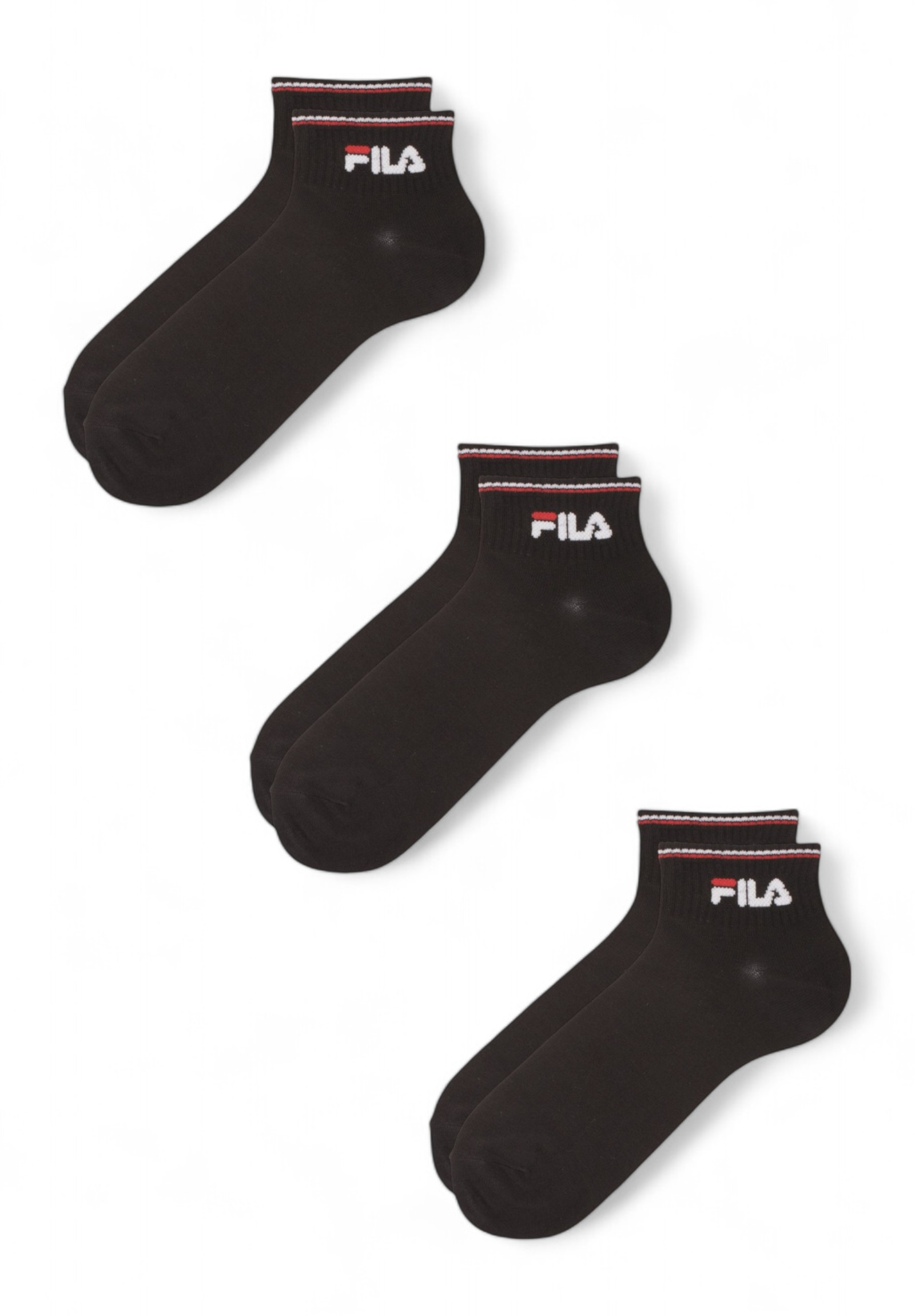  Κάλτσες ημίκοντες Unisex Fila Bamboo 3 Τεμ. F5505-Μαύρο 2025