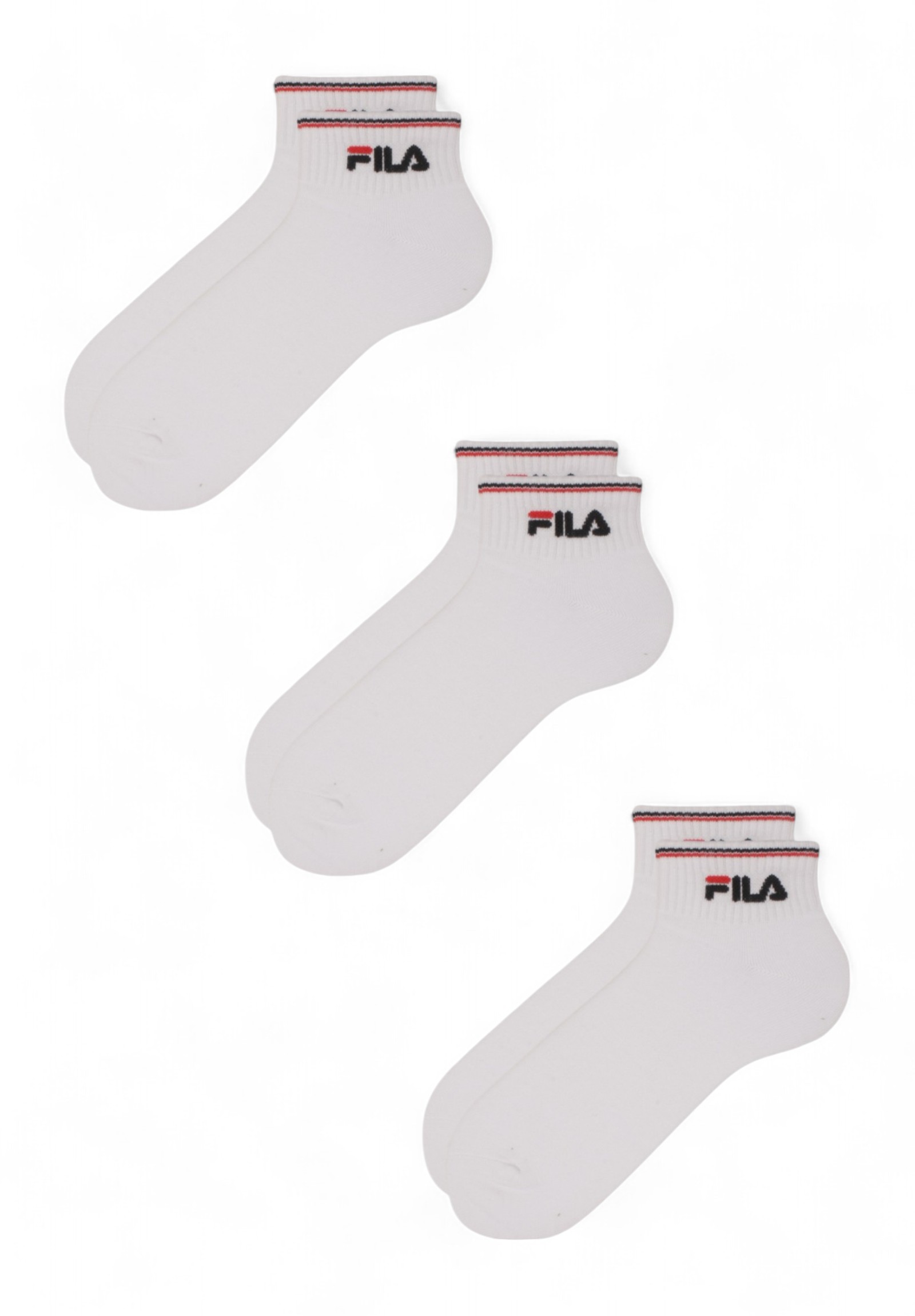  Κάλτσες ημίκοντες Unisex Fila Bamboo 3 Τεμ. F5505-Λευκό 2025