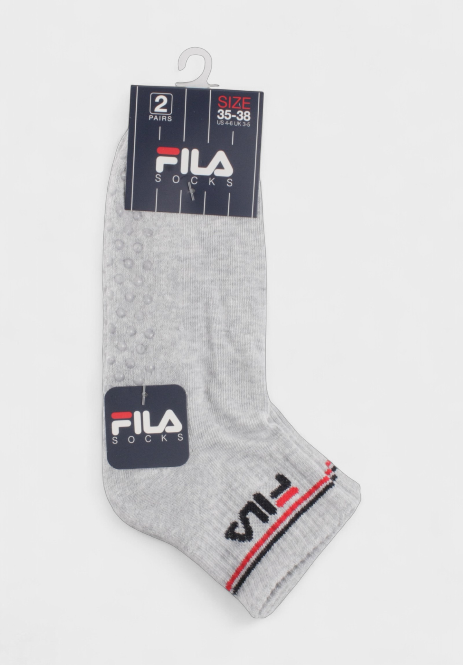 Fila Παιδικές Αθλητικές Κάλτσες FILA με Αντιολισθητικά Ταπάκια – Γκρι (Σετ 2 Ζευγάρια) F8939-400-Γκρι