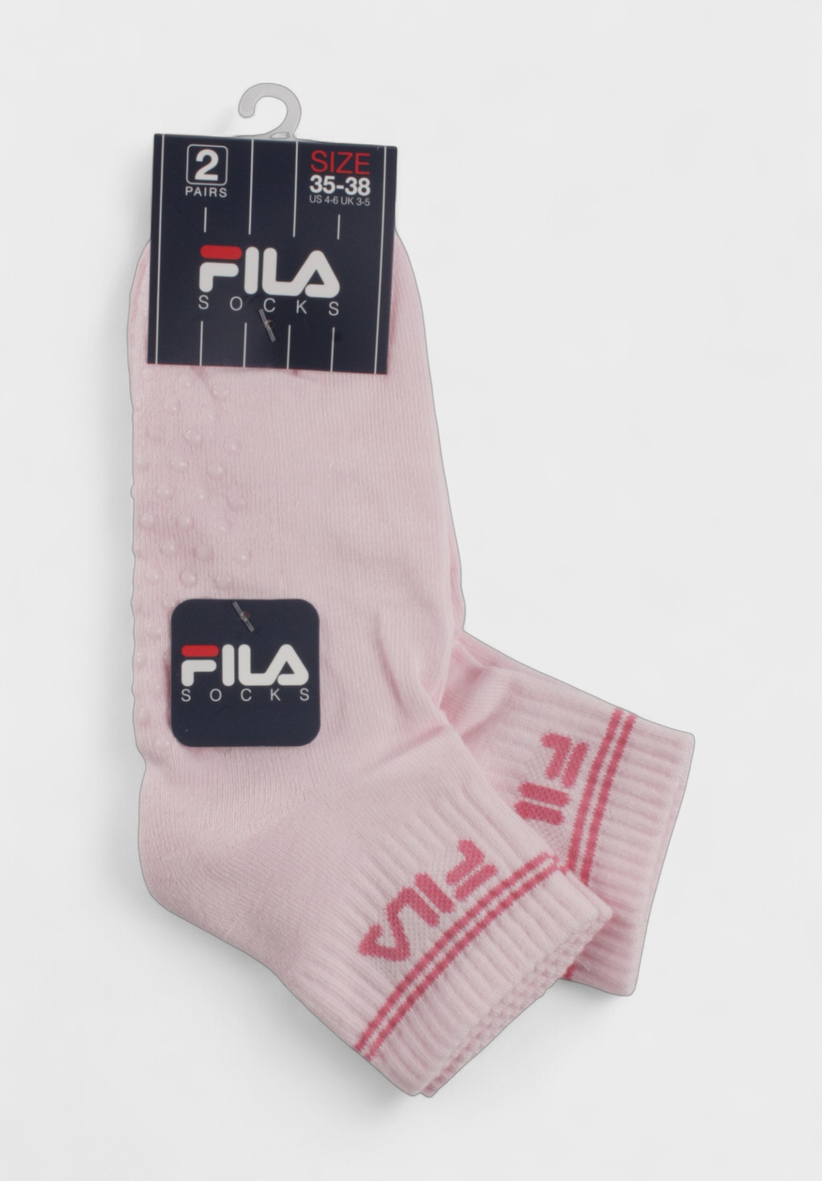 Fila Παιδικές Αθλητικές Κάλτσες FILA με Αντιολισθητικά Ταπάκια – Ροζ ( 2 Ζεύγη) F8939-199-Ροζ