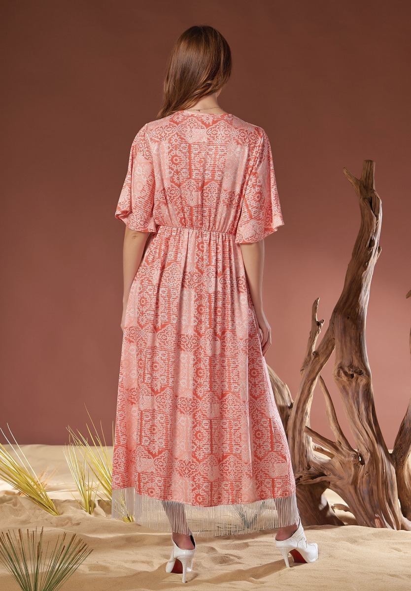 Φόρεμα αέρινο με κρόσια 20486 φωτογραφία