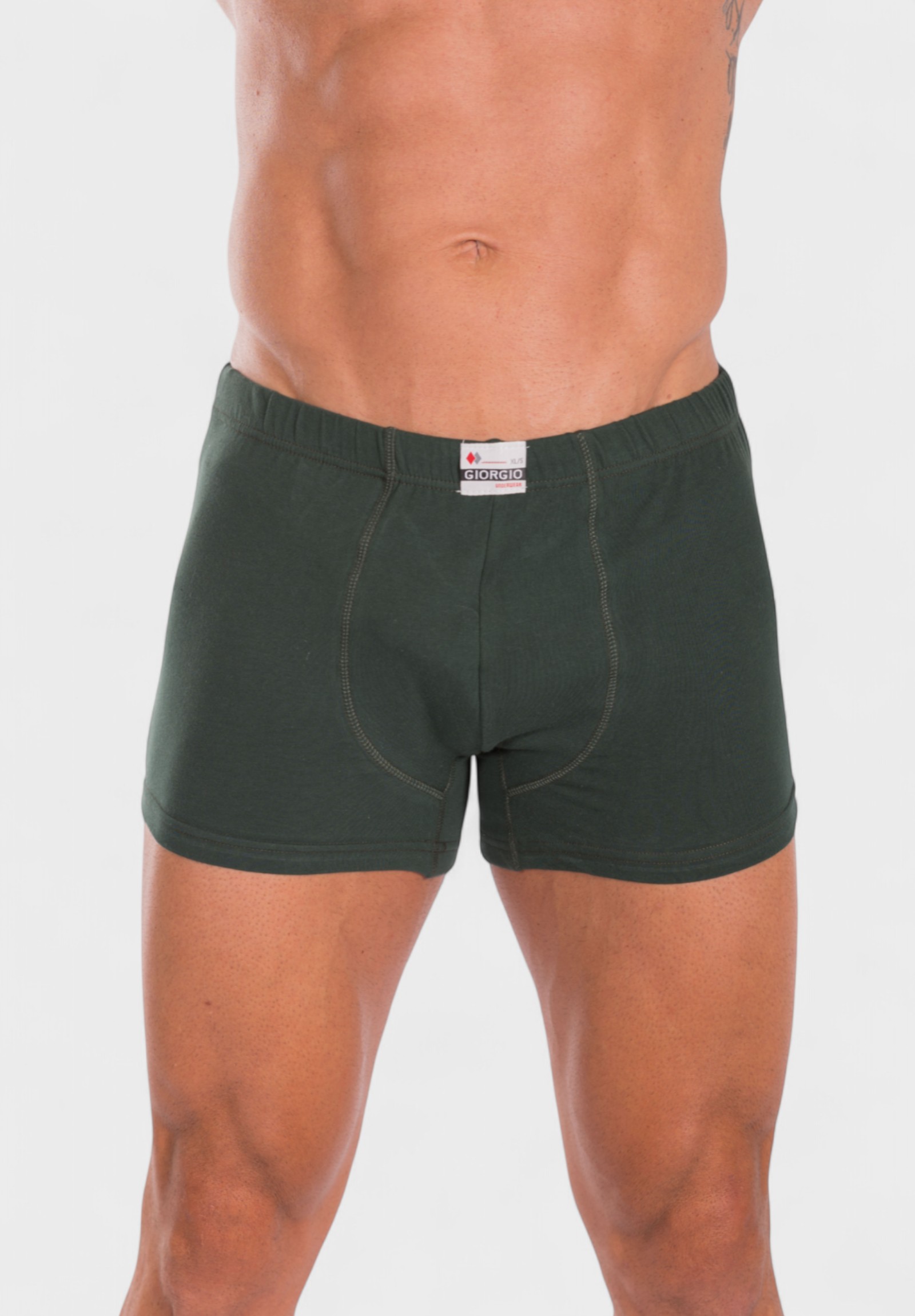 Giorgio Ανδρικό μποξεράκι Giorgio εφαρμοστό πράσινο βαμβάκι λύκρα GRG1000-6-Πράσινο