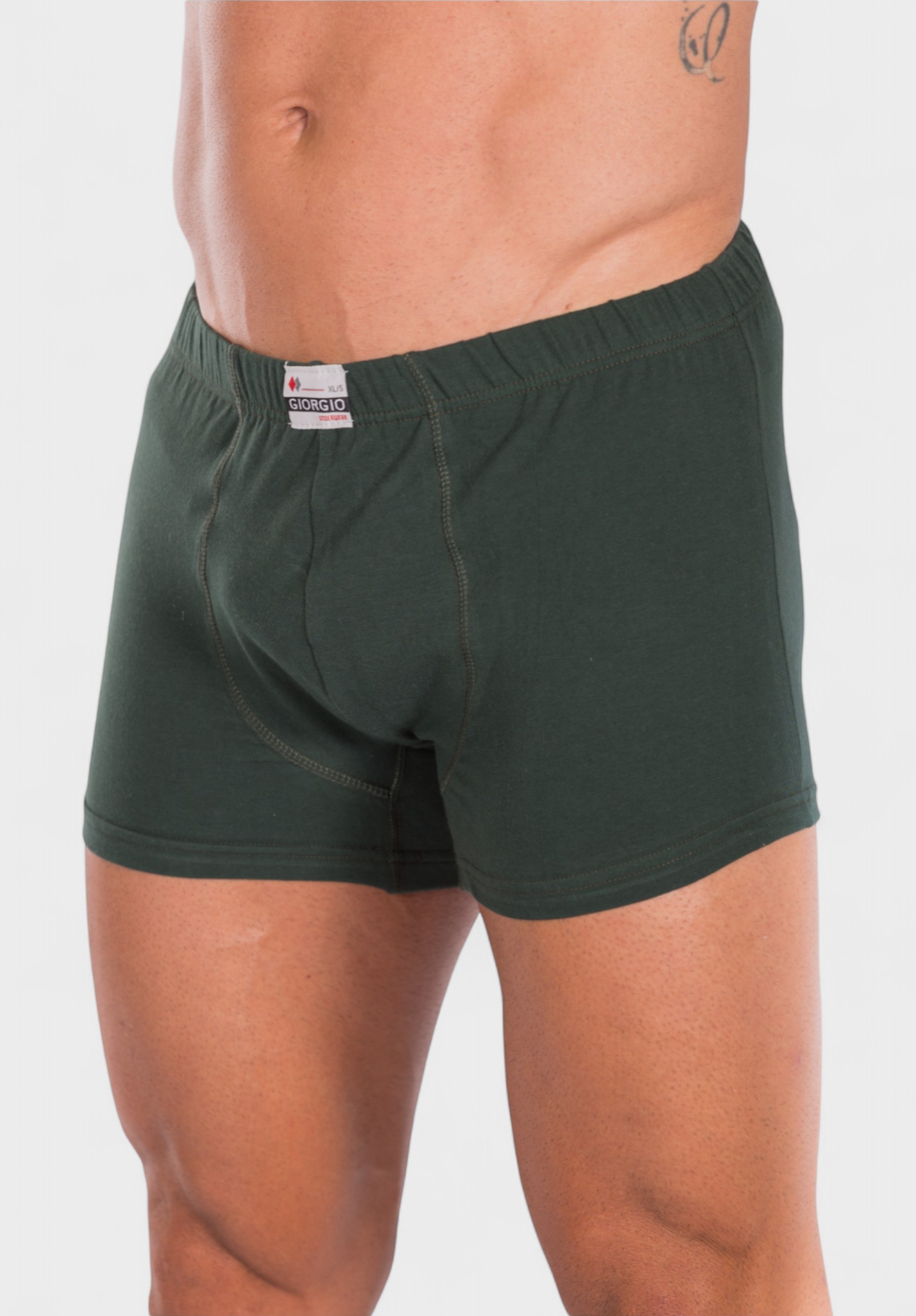 Ανδρικό μποξεράκι Giorgio εφαρμοστό πράσινο βαμβάκι λύκρα GRG1000-6-Πράσινο φωτογραφία