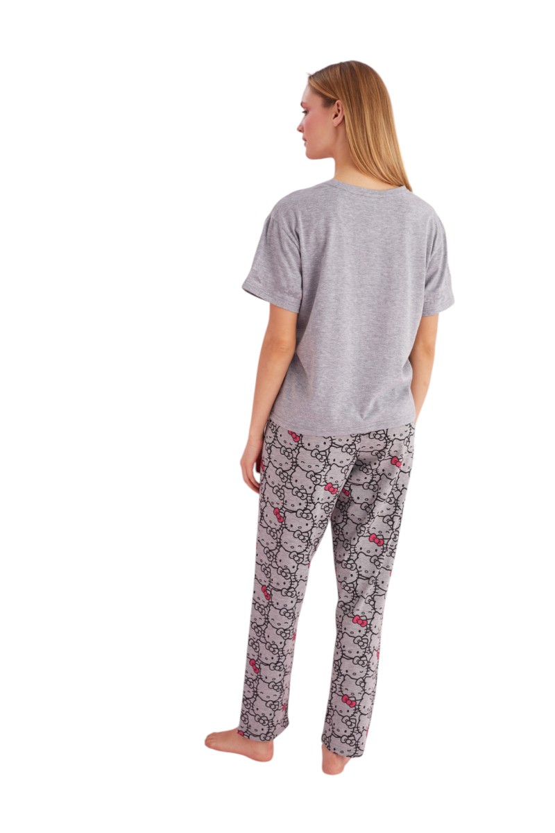 Πιτζάμα γυναικεία Hello Kitty Books Sexen HK001A-Γκρι φωτογραφία