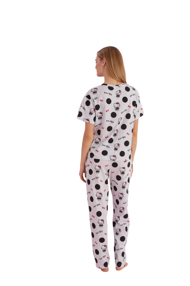 Πιτζάμα γυναικεία Hello Kitty Spotted Sexen HK014A-Γκρι φωτογραφία