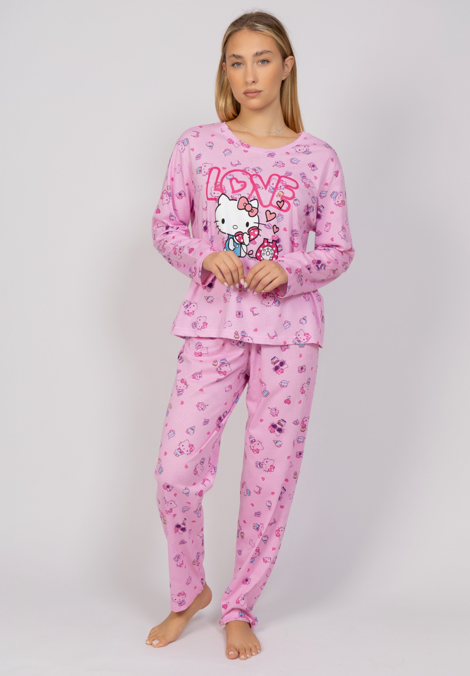  Πιτζάμα γυναικεία Hello Kitty Love Sexen HK224-A-Ροζ 2025