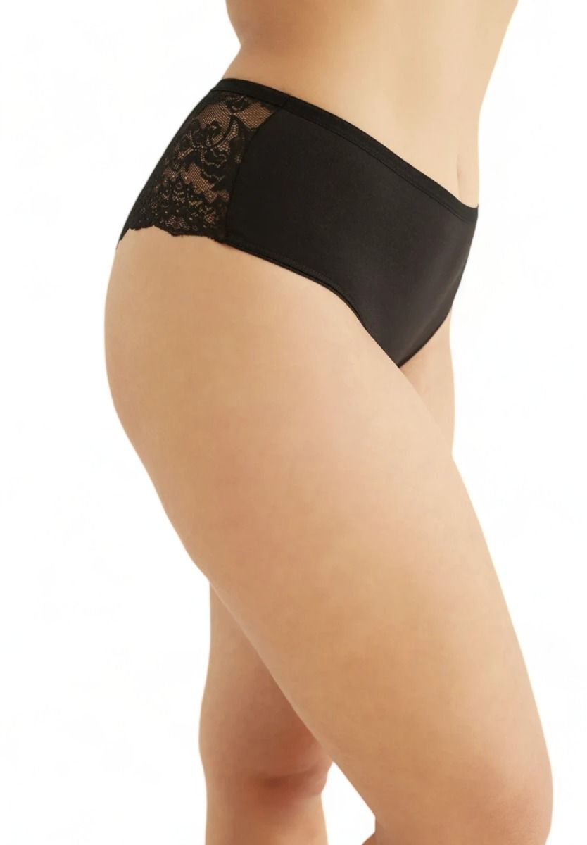 Brazil Slip με δαντέλα ψηλοκάβαλα Sexen Lisa Black 5 Tεμ. SXN8022-2-Μαύρο φωτογραφία