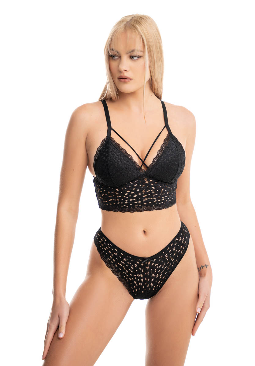  Σετ bralette-brazil No Push Up χωρίς ενίσχυση Koza 80189 80189-Μαύρο 2025