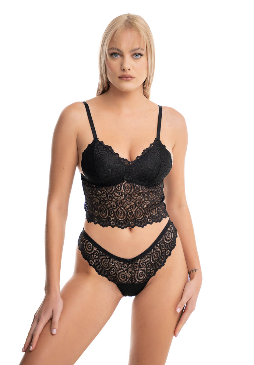  Σετ bralette-brazil No Push Up χωρίς ενίσχυση Koza 80169 80169-Μαύρο 2025