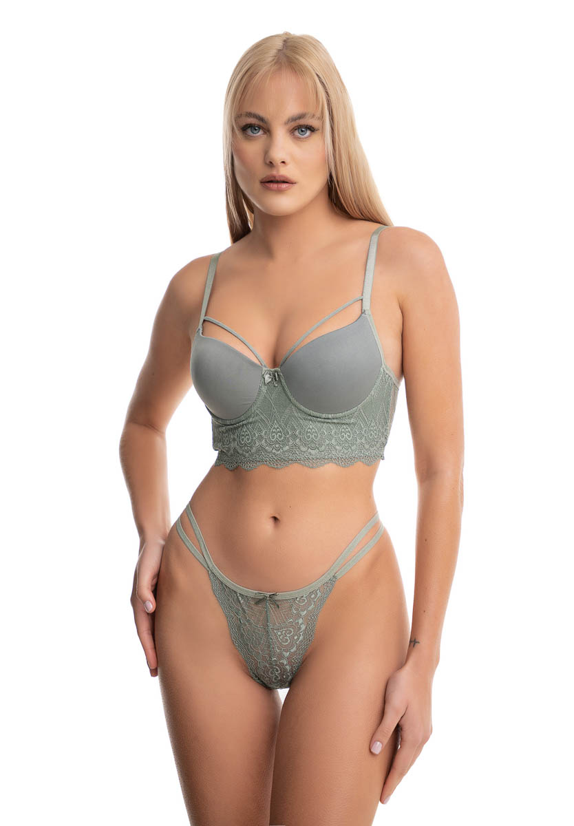  Σετ bralette-slip Push Up με ενίσχυση Koza 80236 80236-Φυστικί 2025