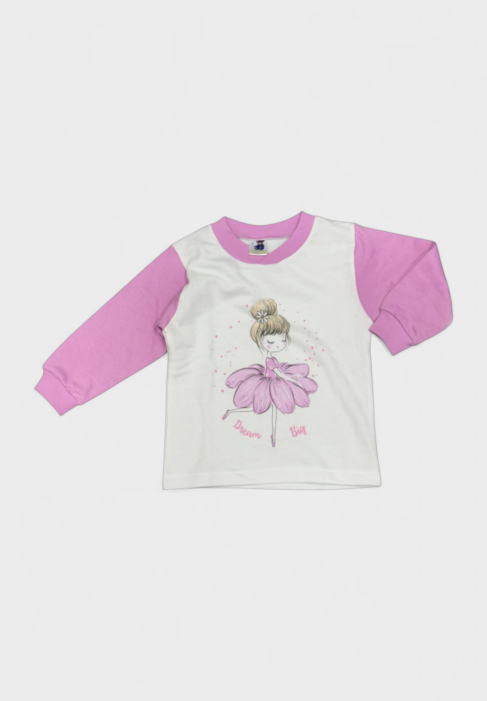 Πιτζάμα Βρεφική Βαμβακερή Φούτερ Χριστίνα Ballerina 100% Βαμβάκι Λιλά CHR203-2-Λιλά φωτογραφία