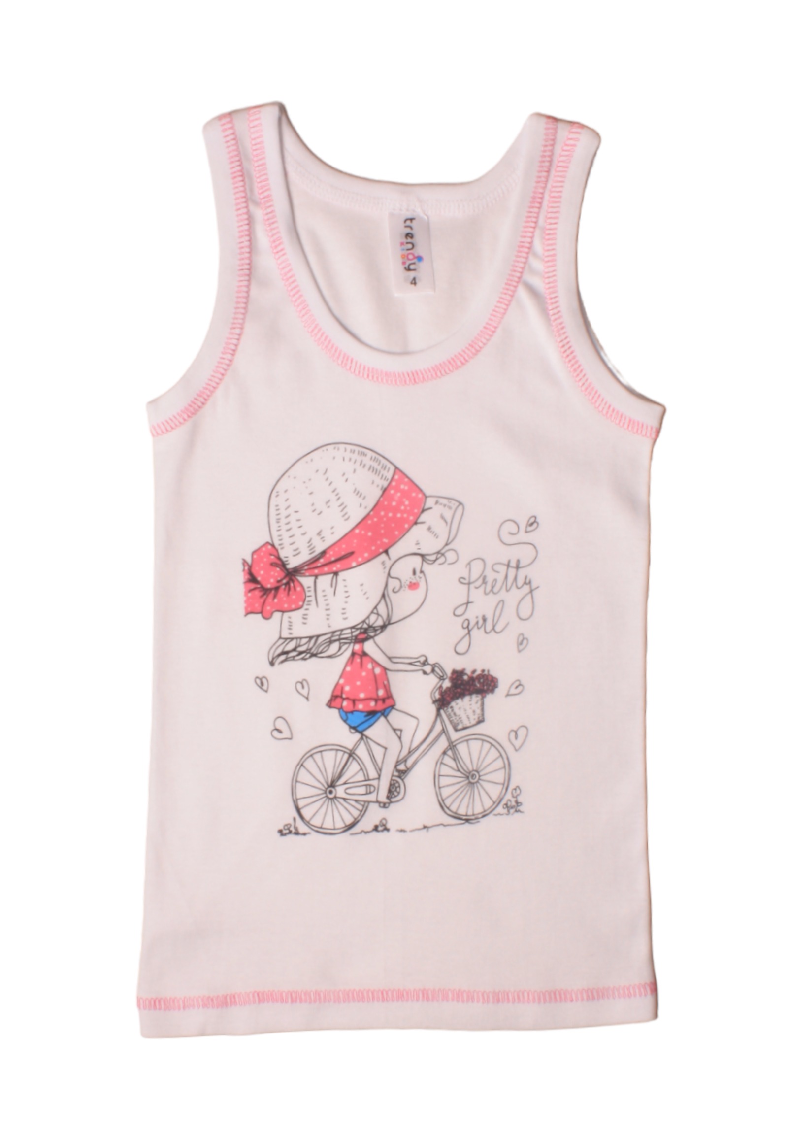 Φανελάκια παιδικά αμάνικα με τύπωμα Trendy fanP04-1-Λευκό φωτογραφία