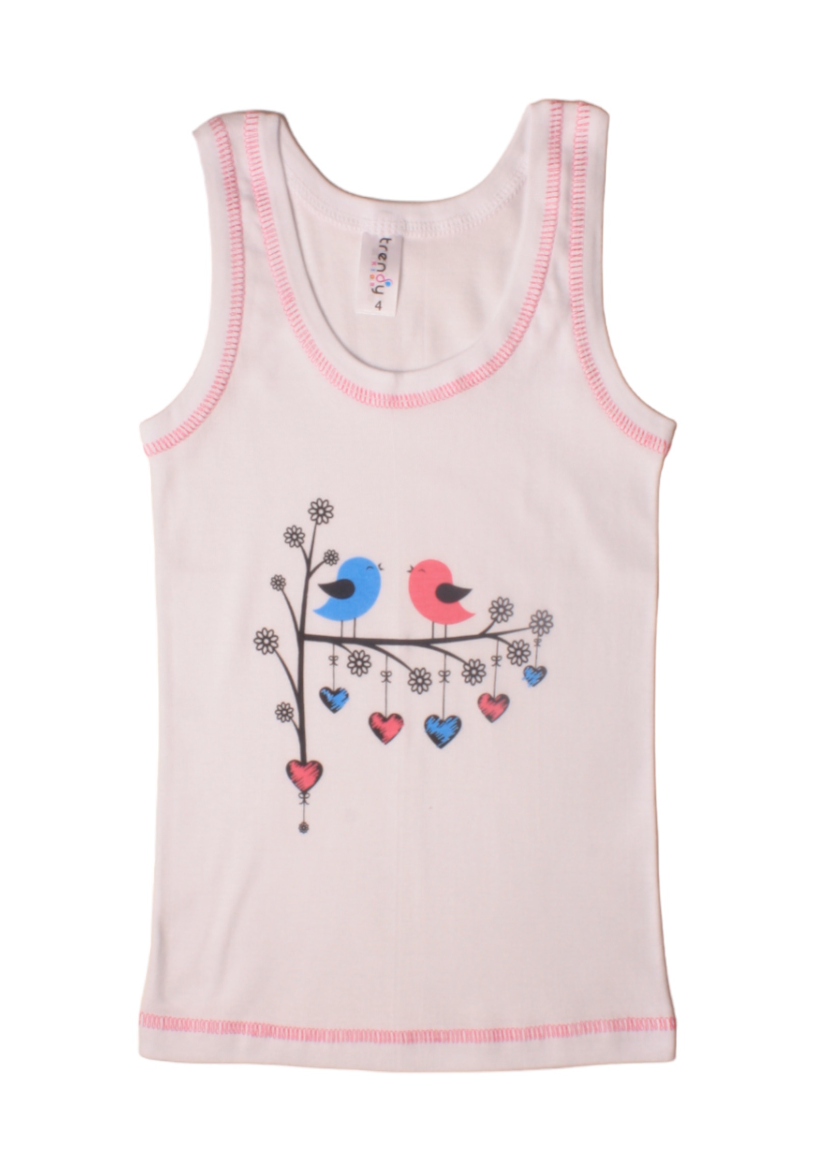 Φανελάκια παιδικά αμάνικα με τύπωμα Trendy fanP04-1-Λευκό φωτογραφία