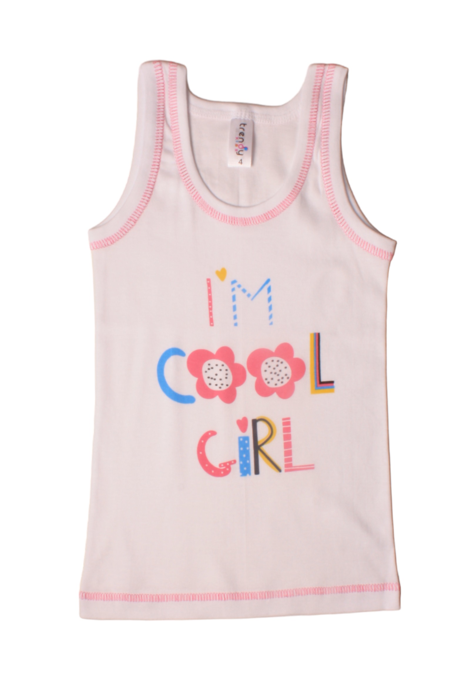 Φανελάκια παιδικά αμάνικα με τύπωμα Trendy fanP04-1-Λευκό φωτογραφία