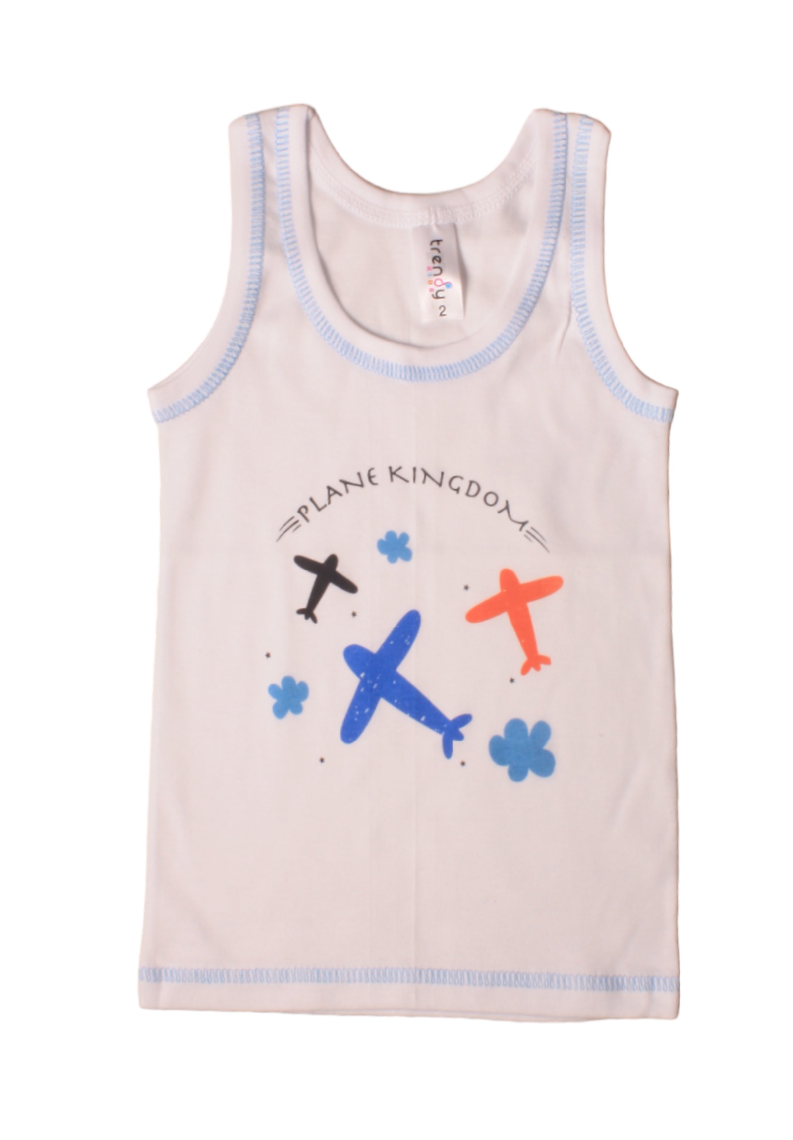 Φανελάκια παιδικά αμάνικα με τύπωμα Trendy fanP03-Λευκό φωτογραφία