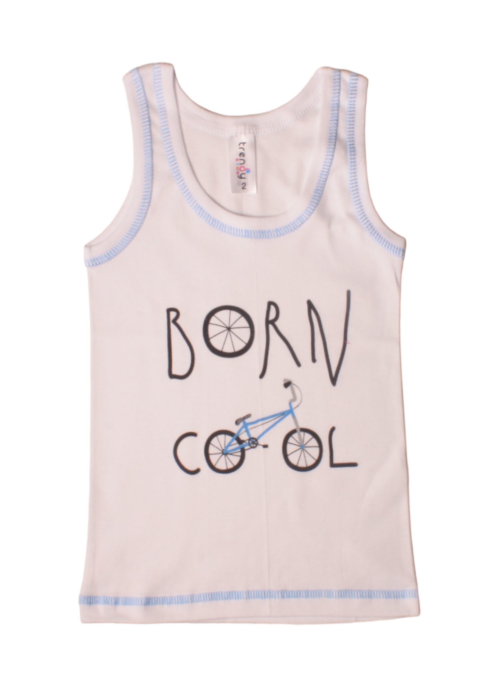 Φανελάκια παιδικά αμάνικα με τύπωμα Trendy fanP03-Λευκό φωτογραφία